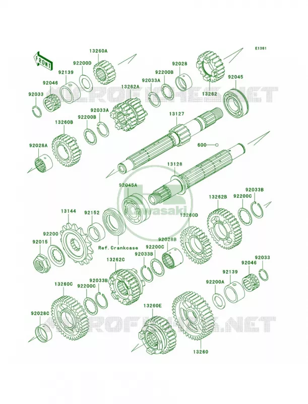 Transmission Kawasaki MOTOS 636 2006 Ninja ZX-6R  ZX636C6F