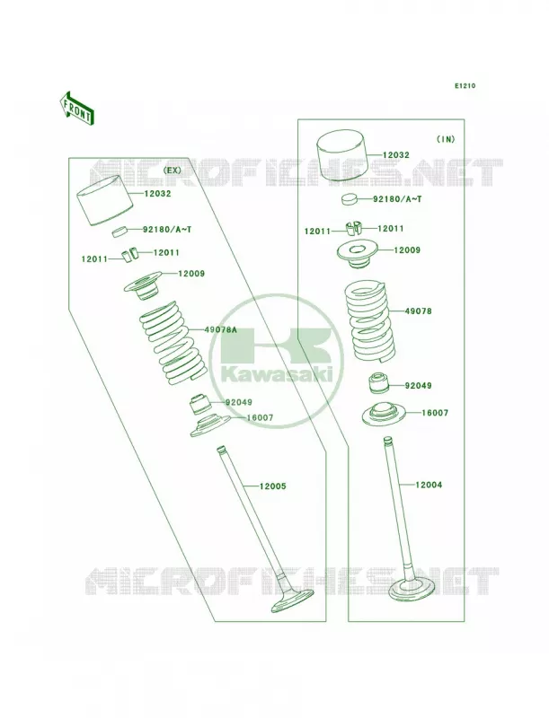 Valves Kawasaki MOTOS 636 2006 Ninja ZX-6R  ZX636C6F