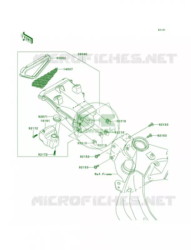 Air Duct Kawasaki MOTOS 636 2006 Ninja ZX-6R  ZX636D6F
