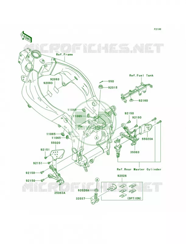 Frame Fittings Kawasaki MOTOS 636 2006 Ninja ZX-6R  ZX636D6F