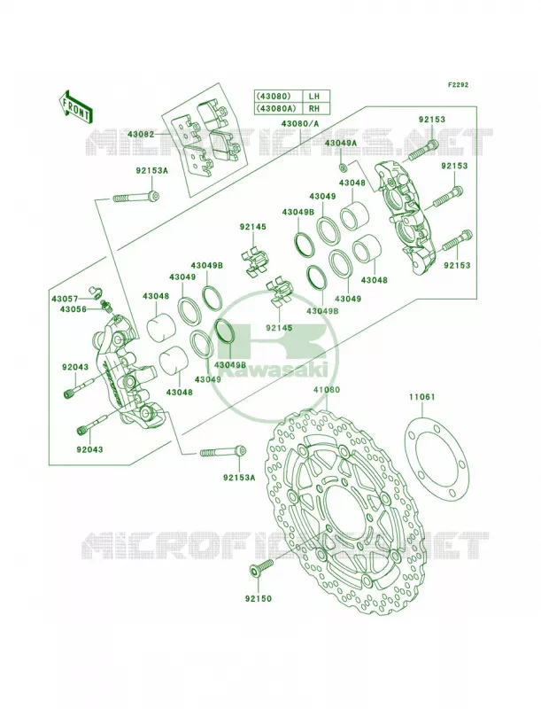 Front Brake Kawasaki MOTOS 636 2006 Ninja ZX-6R  ZX636D6F