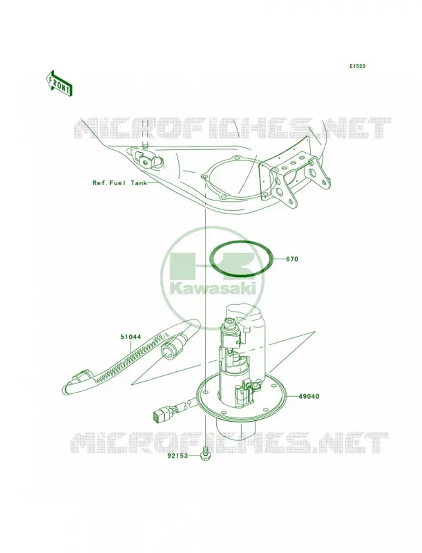 Fuel Pump Kawasaki MOTOS 1000 2005 Ninja ZX-10R  ZX1000-C2