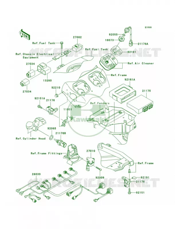 Fuel InjectionB1B2 Kawasaki MOTOS 1200 2005 Ninja ZX-12R  ZX1200-B4