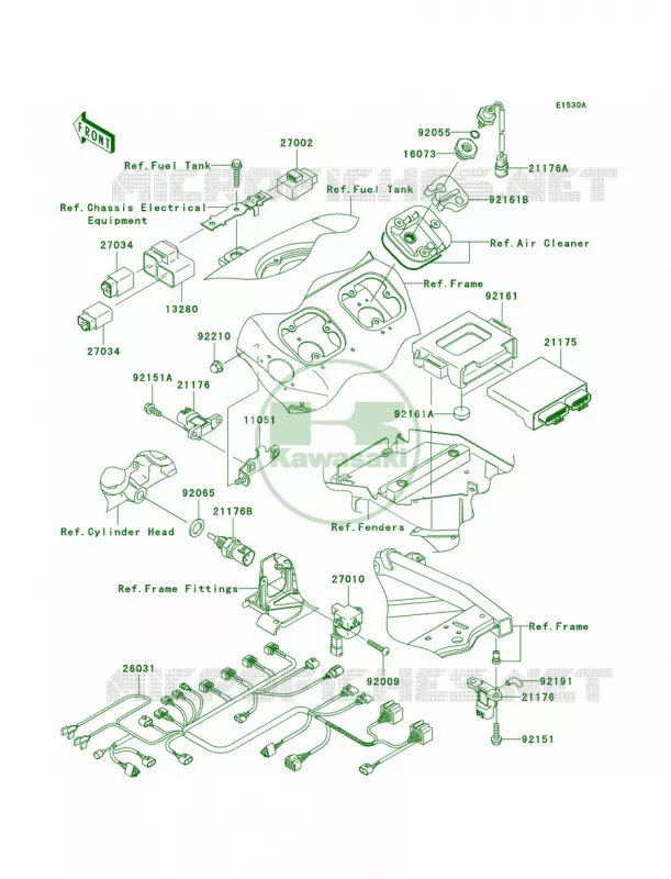 Fuel InjectionB3B4 Kawasaki MOTOS 1200 2005 Ninja ZX-12R  ZX1200-B4
