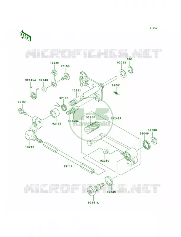 Gear Change Mechanism Kawasaki MOTOS 1200 2005 Ninja ZX-12R  ZX1200-B4
