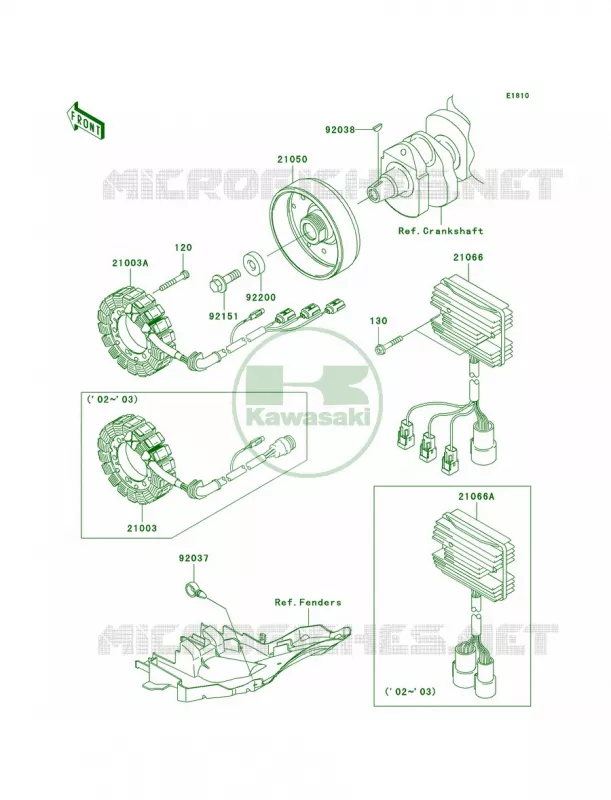 Generator Kawasaki MOTOS 1200 2005 Ninja ZX-12R  ZX1200-B4