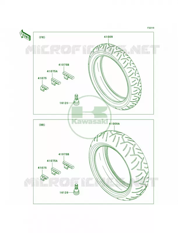 Tires Kawasaki MOTOS 600 2005 Ninja ZX-6RR  ZX600-N1
