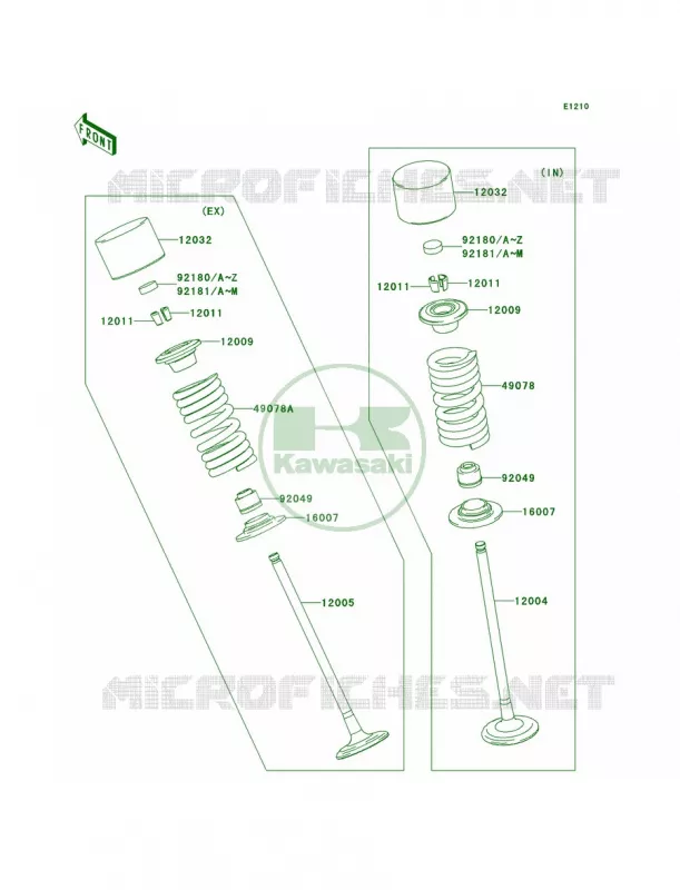 Valves Kawasaki MOTOS 600 2005 Ninja ZX-6RR  ZX600-N1
