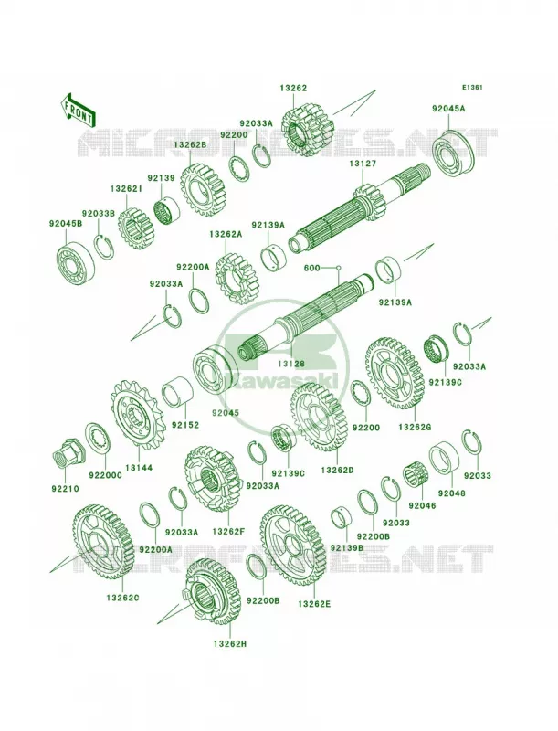 Transmission Kawasaki MOTOS 1000 2004 Ninja ZX-10R  ZX1000-C1