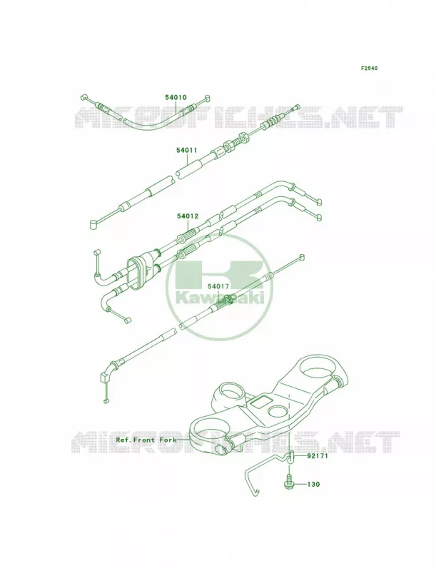 Cables Kawasaki MOTOS 600 2004 Ninja ZX-6RR  ZX600-M1