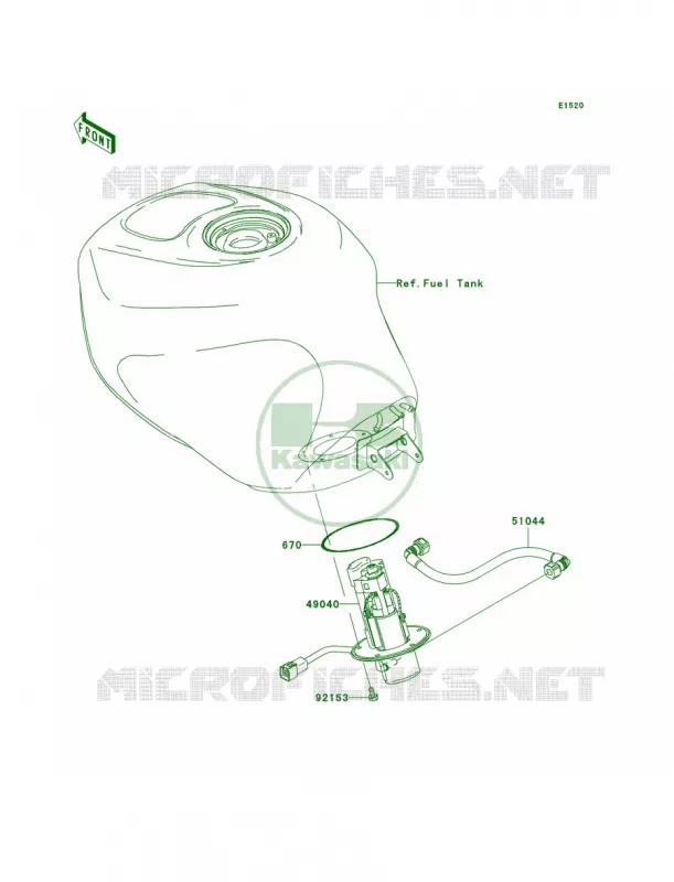 Fuel Pump Kawasaki MOTOS 600 2004 Ninja ZX-6RR  ZX600-M1