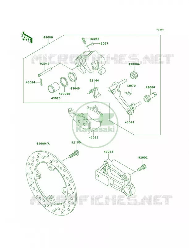 Rear Brake Kawasaki MOTOS 636 2004 Ninja ZX-6R  ZX636-B2
