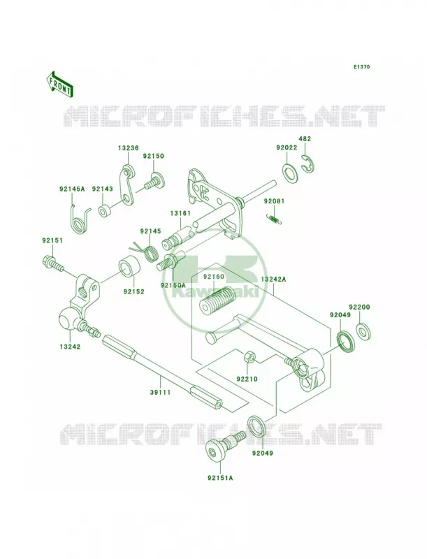 Gear Change Mechanism Kawasaki MOTOS 1200 2003 Ninja ZX-12R  ZX1200-B2