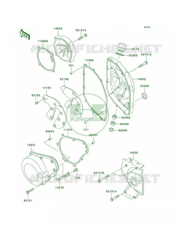 Engine Covers Kawasaki MOTOS 600 2003 ZZR600  ZX600-E11