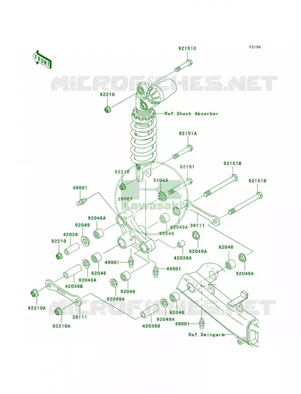 Rear Suspension Kawasaki MOTOS 636 2003 Ninja ZX-6R  ZX636-B1