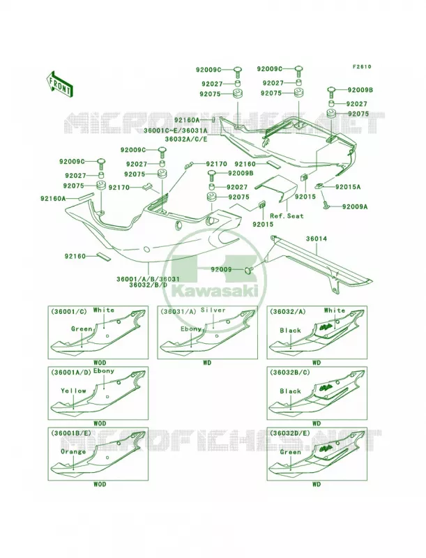 Side CoversChain Cover Kawasaki MOTOS 750 2003 Ninja ZX-7R  ZX750-P8