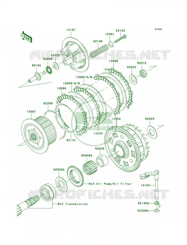 Clutch Kawasaki MOTOS 900 2003 Ninja ZX-9R  ZX900-F2