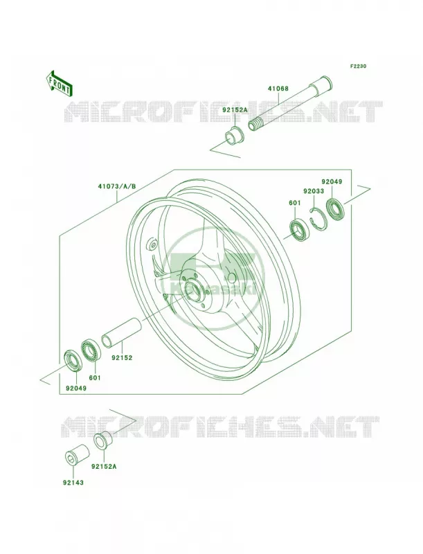 Front Wheel Kawasaki MOTOS 900 2003 Ninja ZX-9R  ZX900-F2