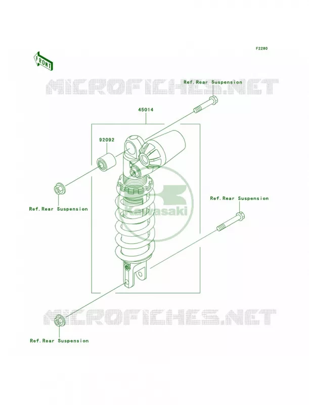 Shock Absorbers Kawasaki MOTOS 900 2003 Ninja ZX-9R  ZX900-F2