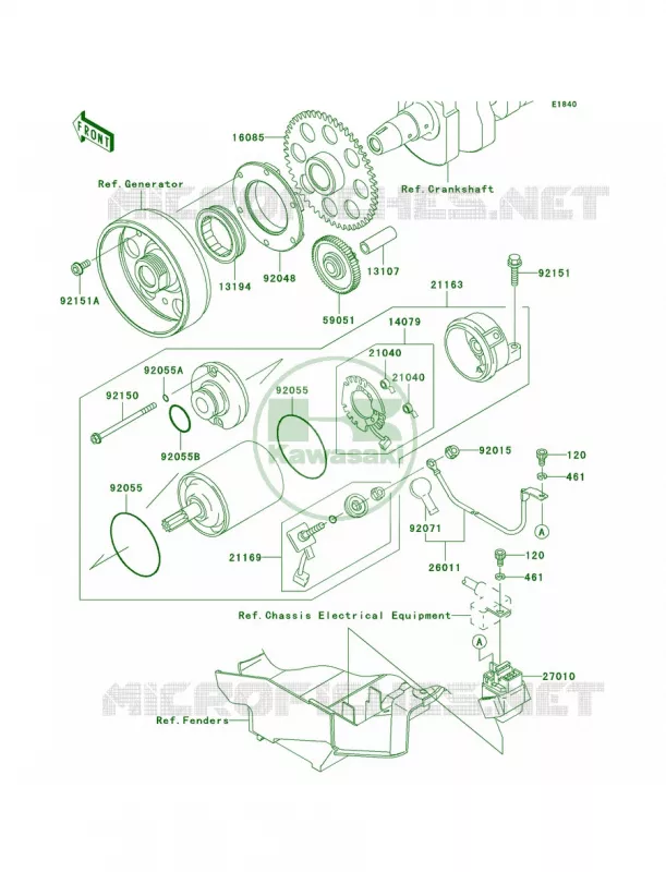 Starter Motor Kawasaki MOTOS 900 2003 Ninja ZX-9R  ZX900-F2