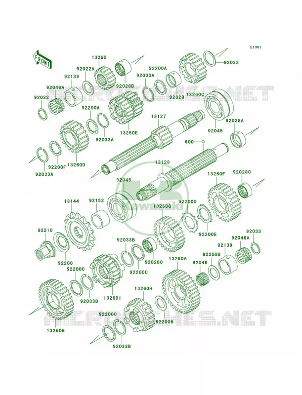 Transmission Kawasaki MOTOS 900 2003 Ninja ZX-9R  ZX900-F2