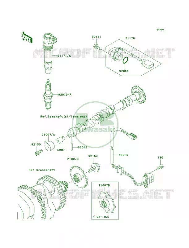 Ignition System Kawasaki MOTOS 1200 2002 Ninja ZX-12R  ZX1200-B1