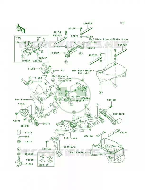 Frame Fittings Kawasaki MOTOS 900 2002 Ninja ZX-9R  ZX900-F1