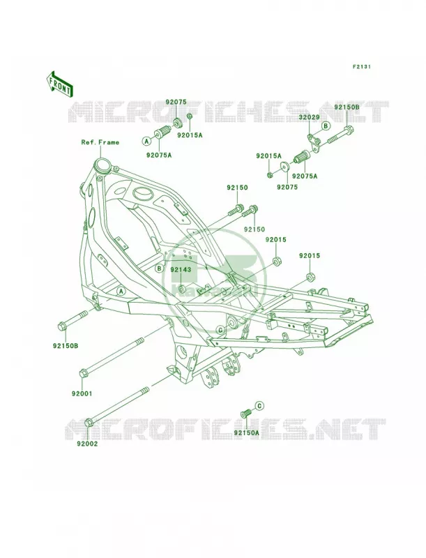 Frame Fittings Kawasaki MOTOS 600 2001 Ninja ZX-6  ZX600-E9