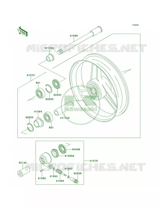 Front Wheel Kawasaki MOTOS 600 2001 Ninja ZX-6  ZX600-E9