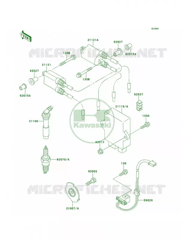 Ignition System Kawasaki MOTOS 600 2001 Ninja ZX-6  ZX600-E9