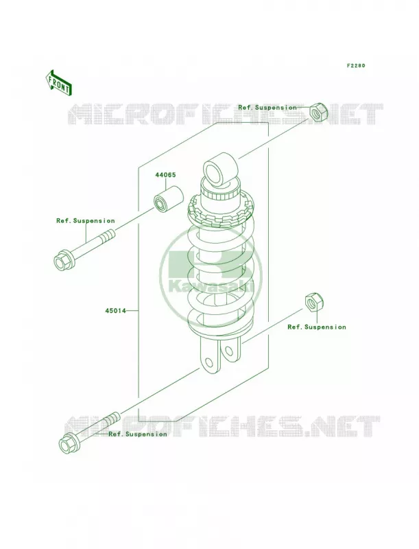 Shock Absorbers Kawasaki MOTOS 600 2001 Ninja ZX-6  ZX600-E9