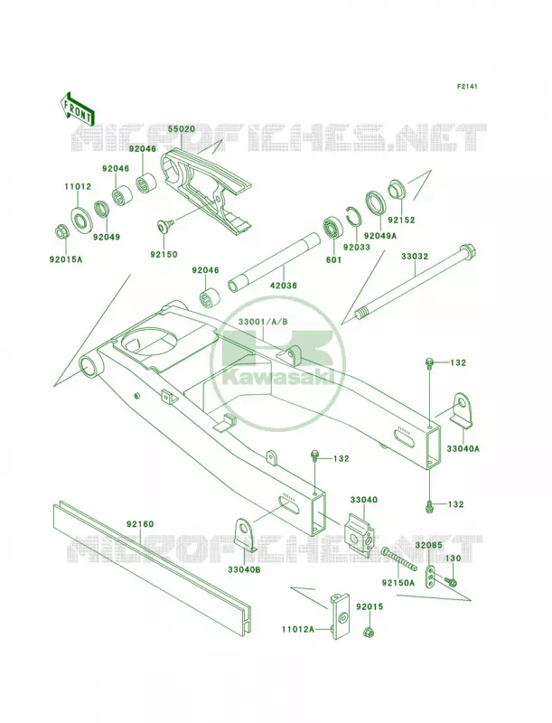 Swingarm Kawasaki MOTOS 600 2001 Ninja ZX-6  ZX600-E9