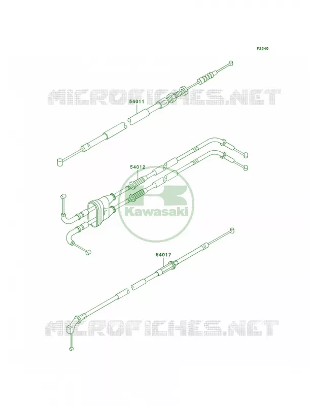 Cables Kawasaki MOTOS 600 2001 Ninja ZX-6R  ZX600-J2