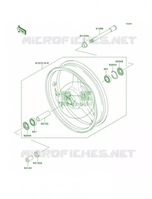 Front Wheel Kawasaki MOTOS 600 2001 Ninja ZX-6R  ZX600-J2
