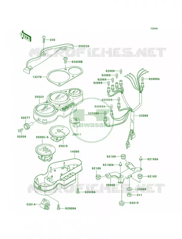 Meters Kawasaki MOTOS 750 2001 Ninja ZX-7R  ZX750-P6