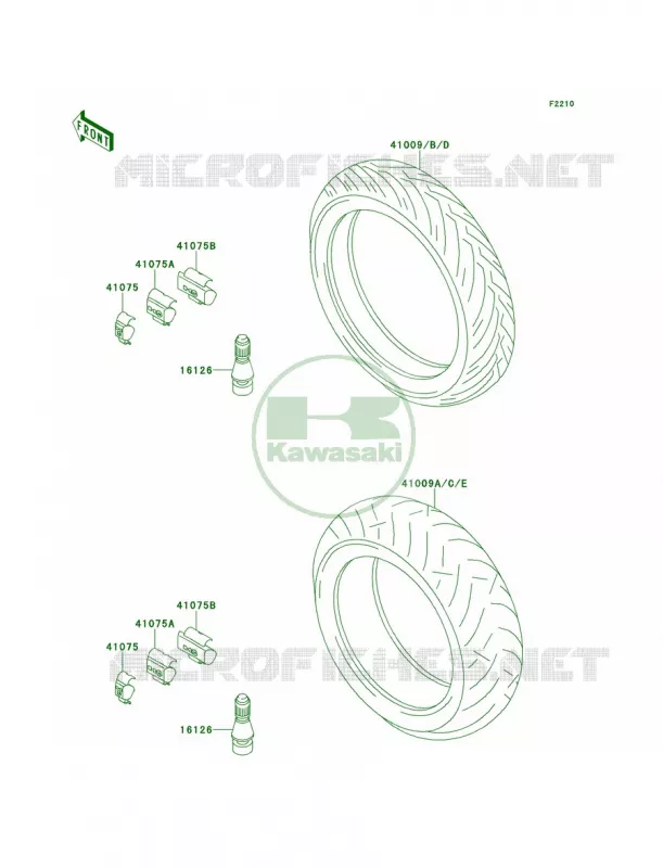 Tires Kawasaki MOTOS 900 2001 Ninja ZX-9R  ZX900-E2