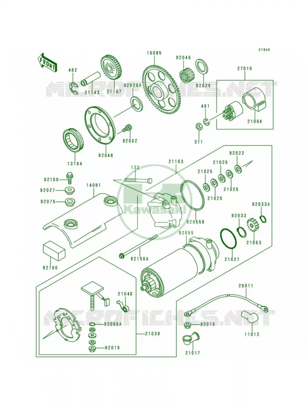Starter Motor Kawasaki MOTOS 750 2000 ZR-7  ZR750-F2