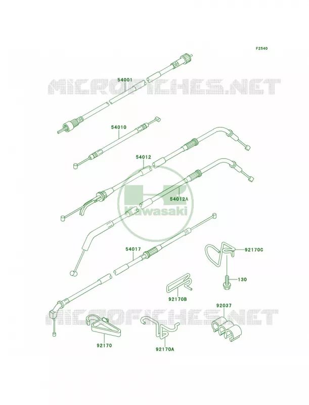 Cables Kawasaki MOTOS 1100 2000 Ninja ZX-11  ZX1100-D8