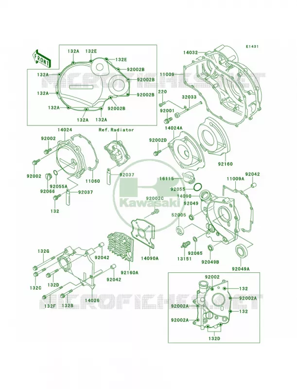 Engine Covers Kawasaki MOTOS 1100 2000 Ninja ZX-11  ZX1100-D8