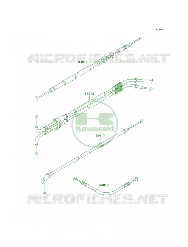 Cables Kawasaki MOTOS 1200 2000 Ninja ZX-12R  ZX1200-A1