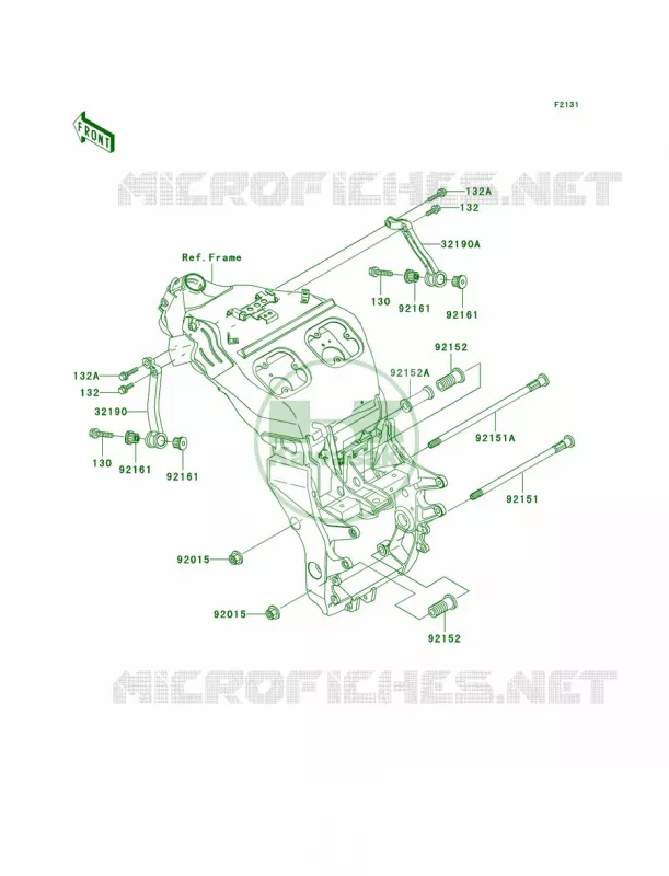 Frame Fittings Kawasaki MOTOS 1200 2000 Ninja ZX-12R  ZX1200-A1
