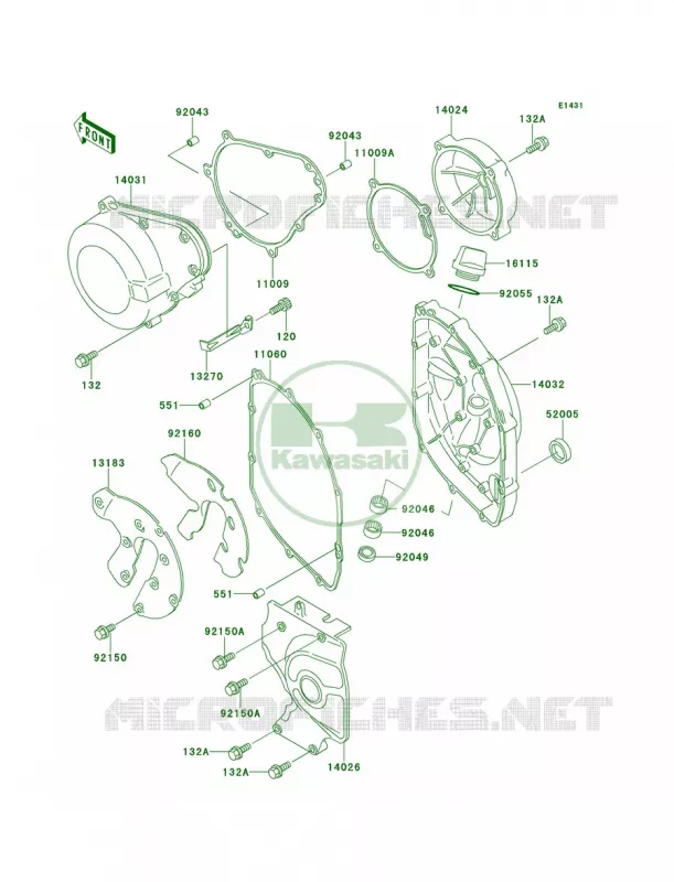 Engine Covers Kawasaki MOTOS 600 2000 Ninja ZX-6  ZX600-E8