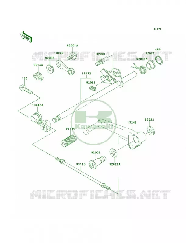 Gear Change Mechanism Kawasaki MOTOS 600 2000 Ninja ZX-6  ZX600-E8