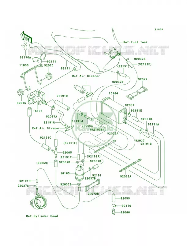 Fuel Evaporative SystemCA Kawasaki MOTOS 600 2000 Ninja ZX-6R  ZX600-J1