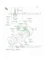 Crankshaft voor Kawasaki Ninja ZX-7R 2000