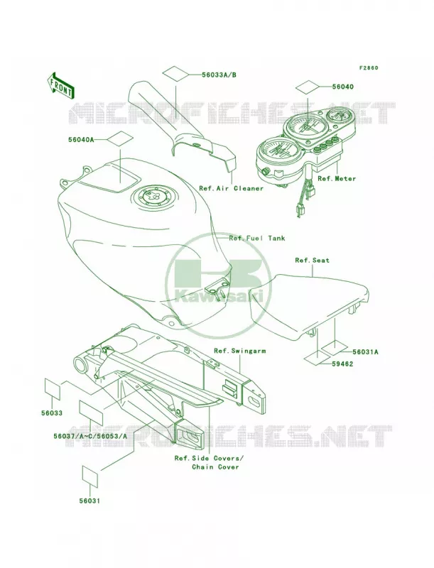 Labels Kawasaki MOTOS 750 2000 Ninja ZX-7R  ZX750-P5