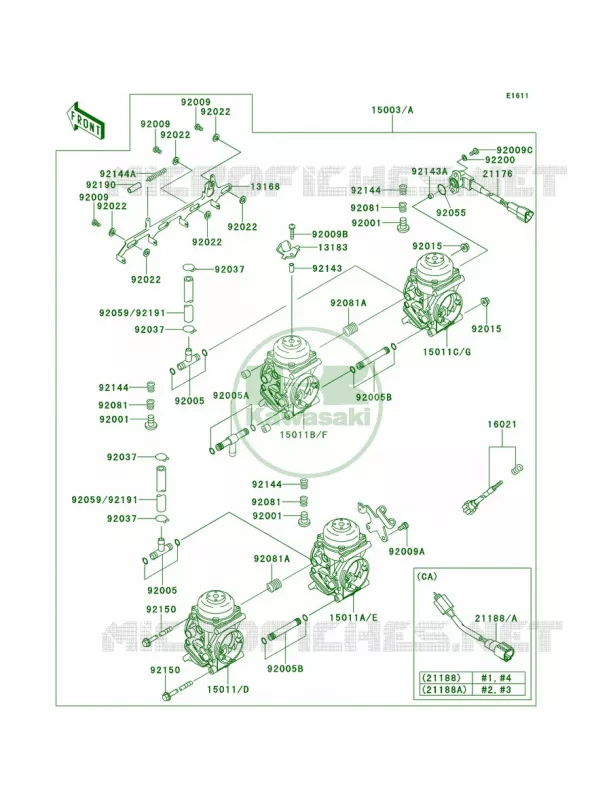 Carburetor Kawasaki MOTOS 900 2000 Ninja ZX-9R  ZX900-E1