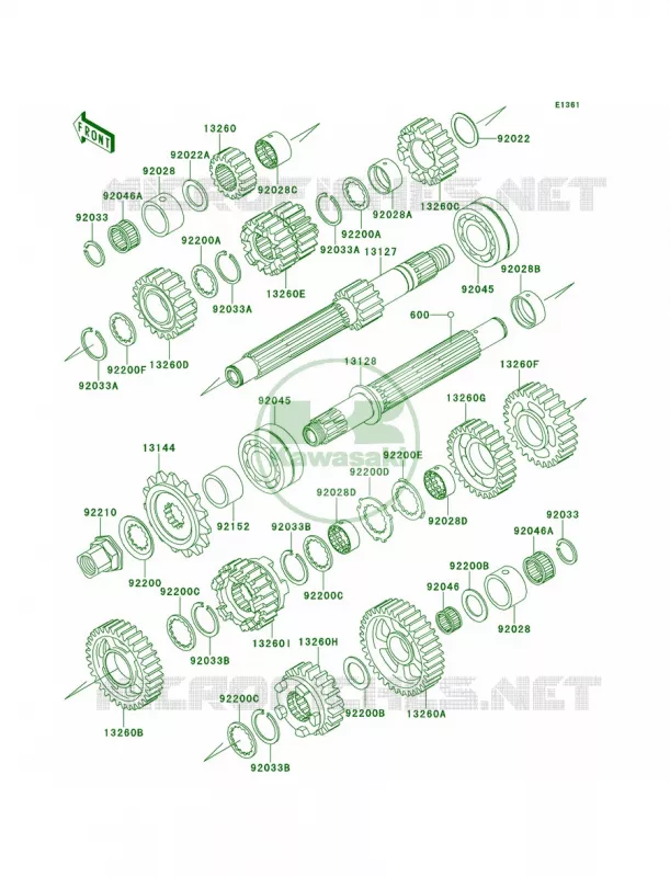 Transmission Kawasaki MOTOS 900 2000 Ninja ZX-9R  ZX900-E1