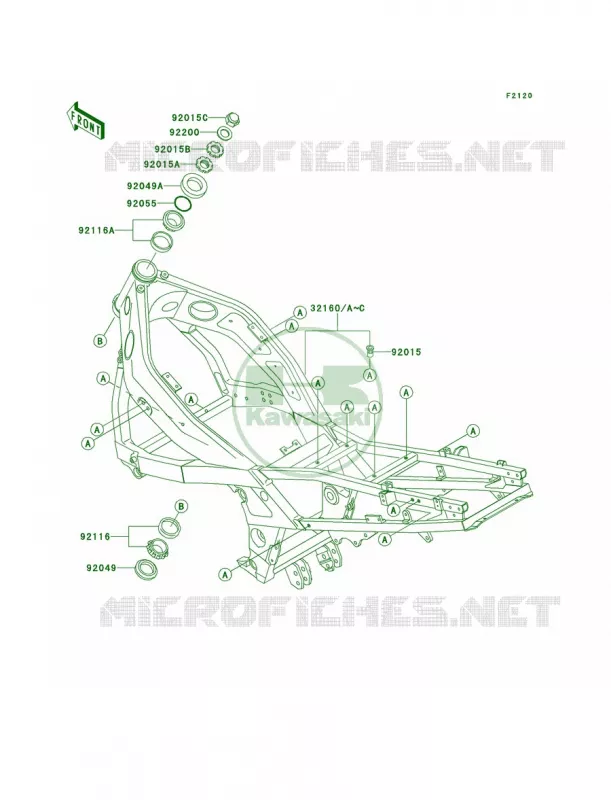 Frame Kawasaki MOTOS 600 1999 Ninja ZX-6  ZX600-E7