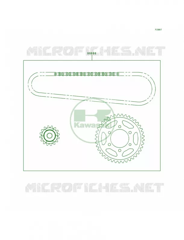 Chain Kit Kawasaki MOTOS 600 1999 Ninja ZX-6R  ZX600-G2